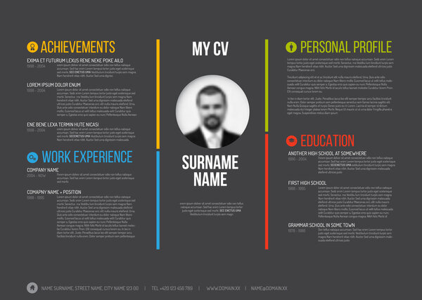 minimalist cv resume template 