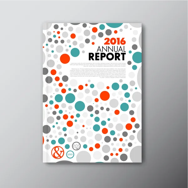 Moderne Vorlage für die Gestaltung des Jahresberichts — Stockvektor