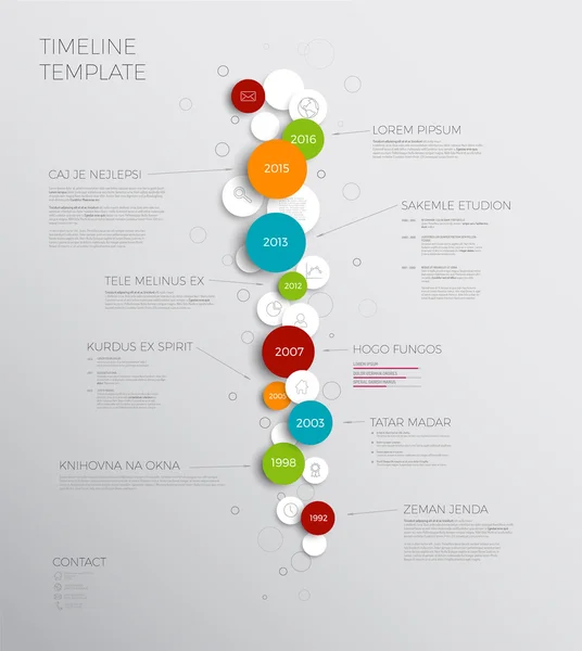 Timeline report template — Stock Vector