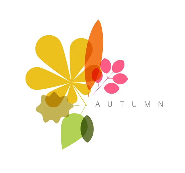 Herbst minimalistischen abstrakten floralen Hintergrund — Stockvektor