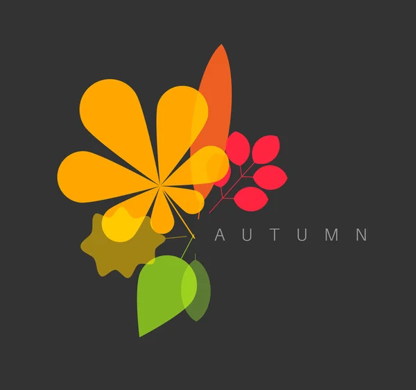 秋季抽象花卉背景 — 图库矢量图片