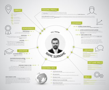  Özgün minimalist cv şablonu