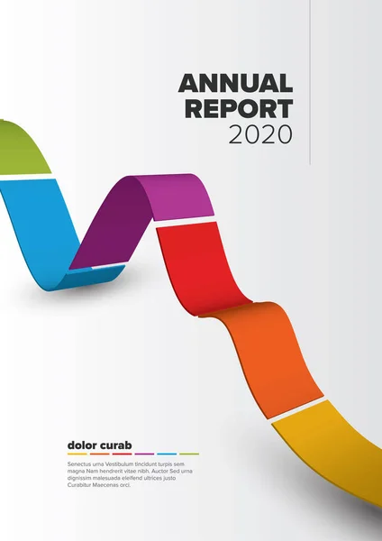 Modelo Capa Relatório Anual Abstrato Vetorial Com Texto Amostra Algum —  Vetores de Stock