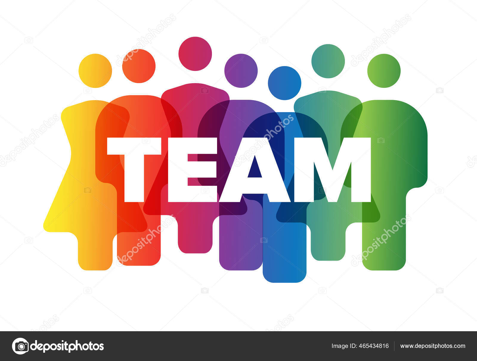 Team Concept Image Template Made Man Woman People Icons White Stock ...