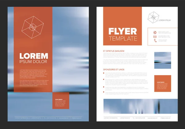 Moderne Zakelijke Brochure Flyer Ontwerp Vector Template Met Foto Monster — Stockvector