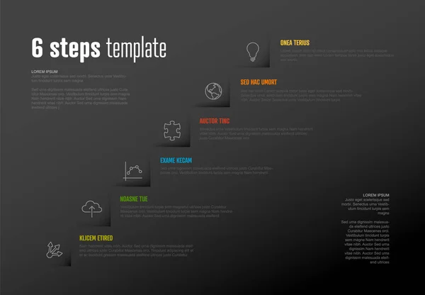 Vector Infographic Steps Diagram Template Workflow Business Schema Procedure Diagram — Archivo Imágenes Vectoriales