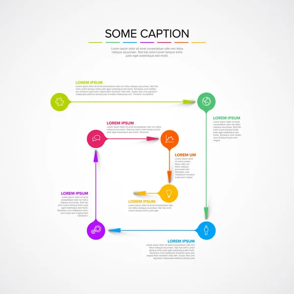 Modello Schema Infografico Del Ciclo Spirale Dell Elica Vettoriale Composto — Vettoriale Stock