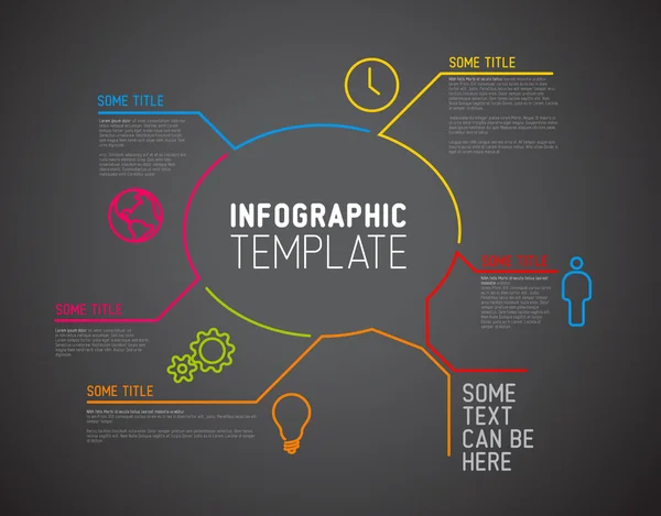 Modern Infographic report template made from lines — Stock Vector