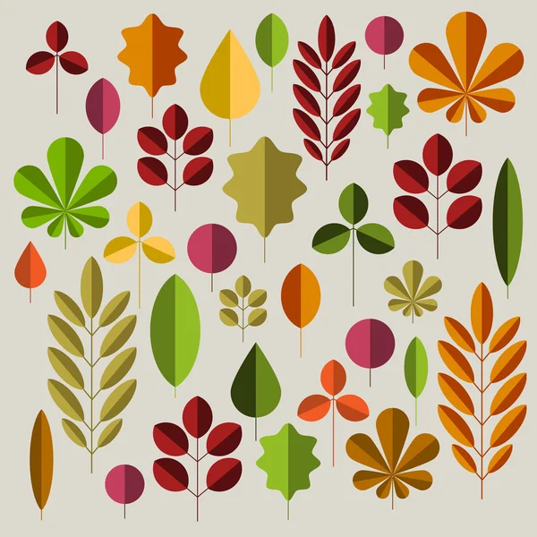 Outono minimalista padrão de fundo floral abstrato — Vetor de Stock