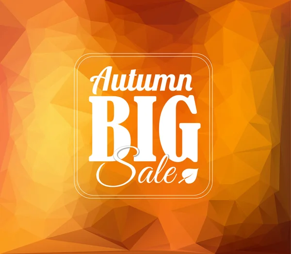 Autumn sale vector retro poster — Stock Vector