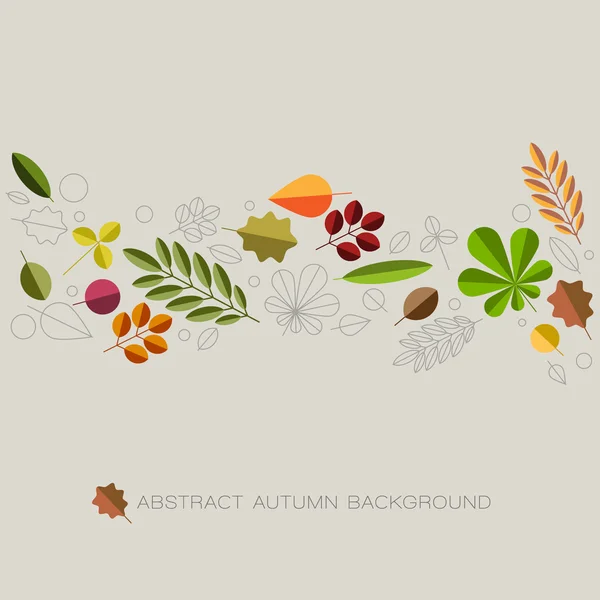 Autumn abstract floral background with place for your text — Stock Vector