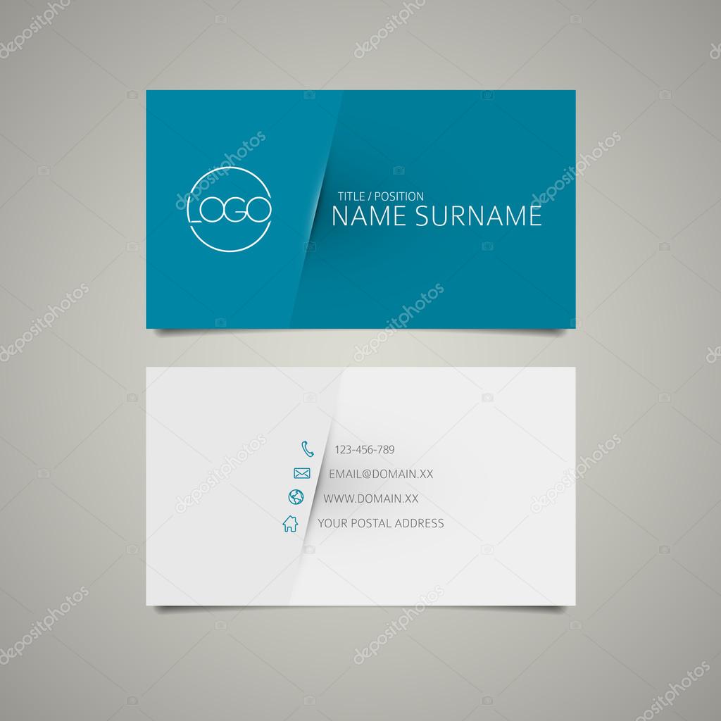 Modern simple business card template