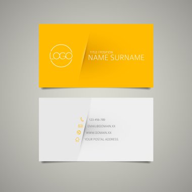 Modern simple business card template clipart