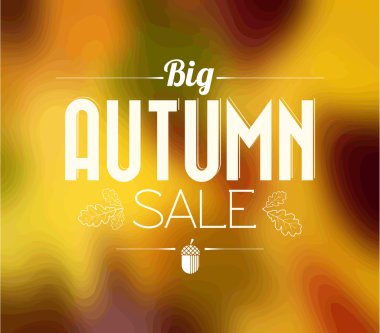 sonbahar Satılık vektör retro poster 