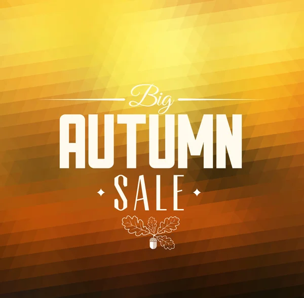 Autumn sale vector retro poster — Stock Vector