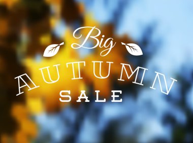 sonbahar Satılık vektör retro poster 