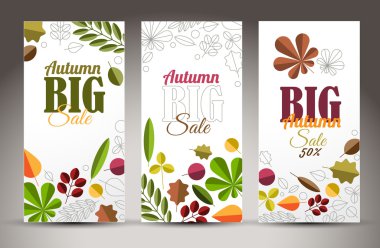 afiş ile yapraklar ve örnek metin