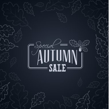 sonbahar Satılık vektör retro poster 