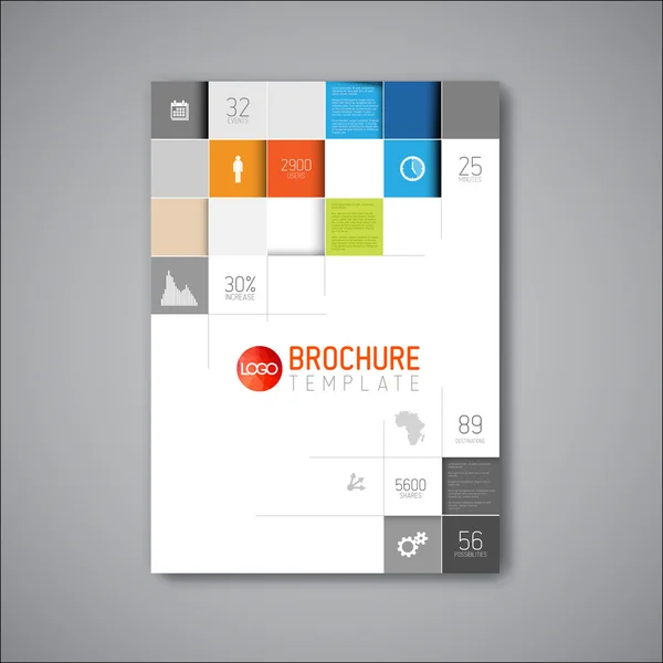 Vector abstracte brochure ontwerpsjabloon — Stockvector