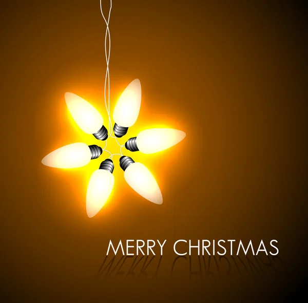 Χριστουγεννιάτικο αστέρι από φώτα — Διανυσματικό Αρχείο