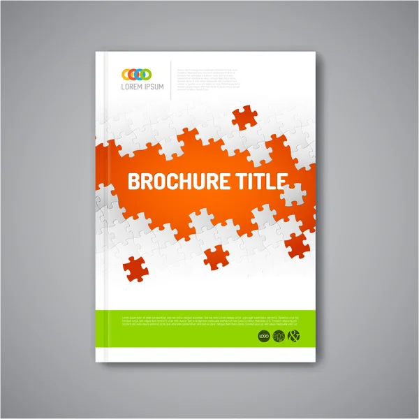 Modern brochure report design template — Stock Vector