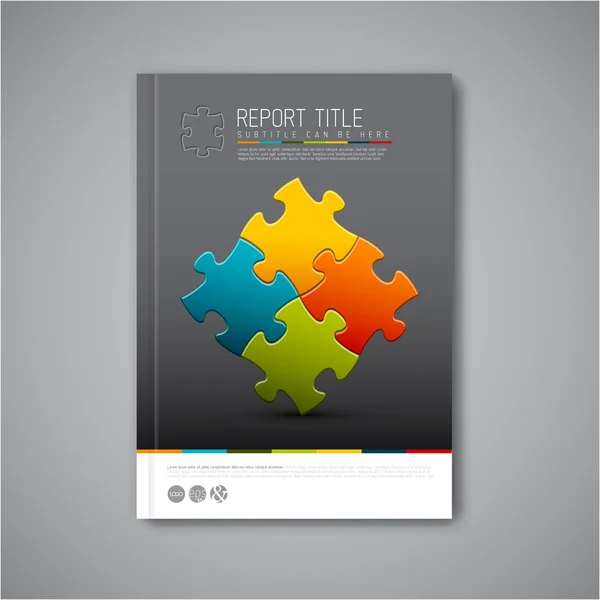 Vector brochure report design template — Stock Vector