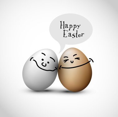 Paskalya yumurtaları ile konuşma balonu