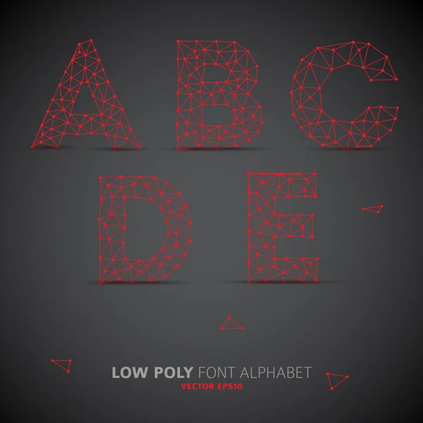 Low poly alphabet fuente — Vector de stock