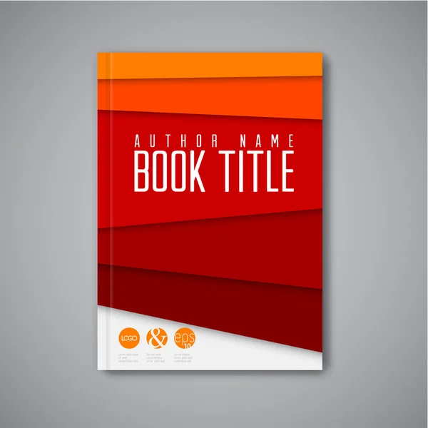 Modern book design template — Stock Vector