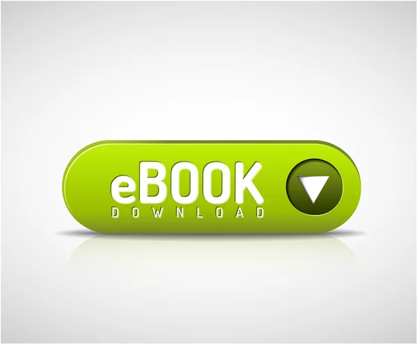 Botão de download ebook verde — Vetor de Stock