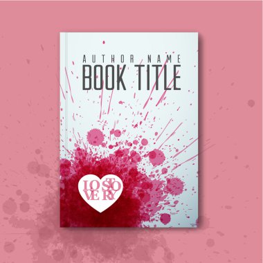 Abstract love book cover template clipart