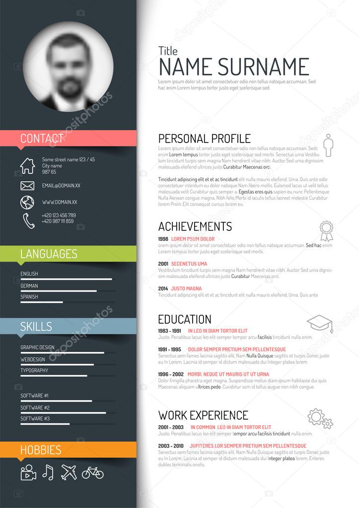 Minimalist resume template