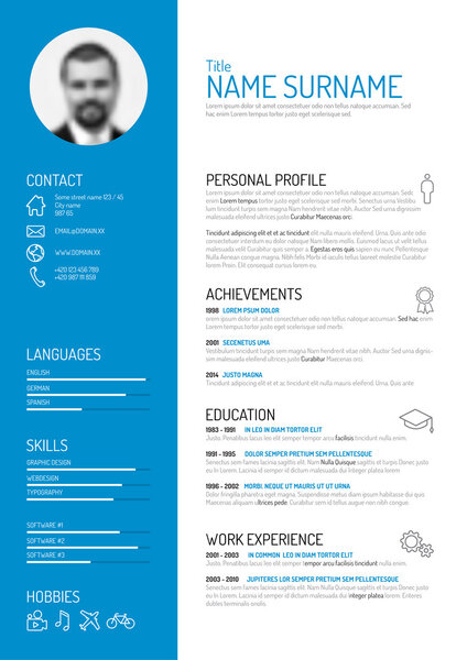 Minimalist resume template