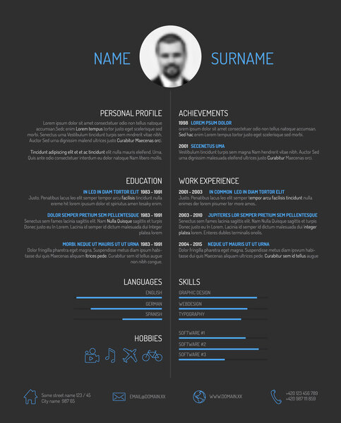 Minimalist resume template