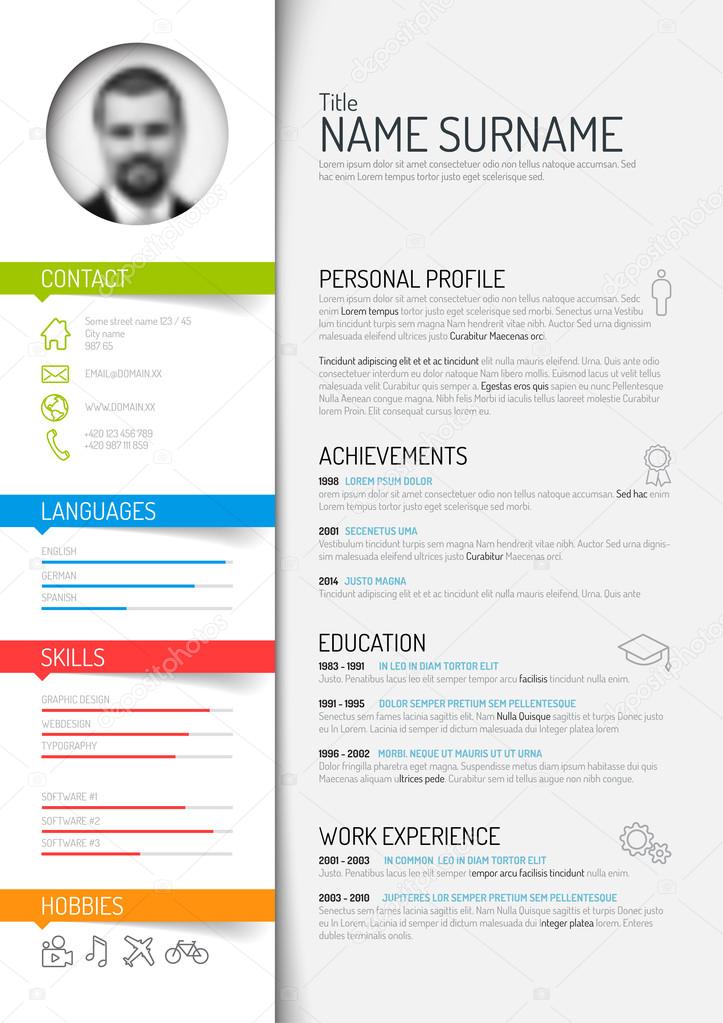 Minimalist resume template