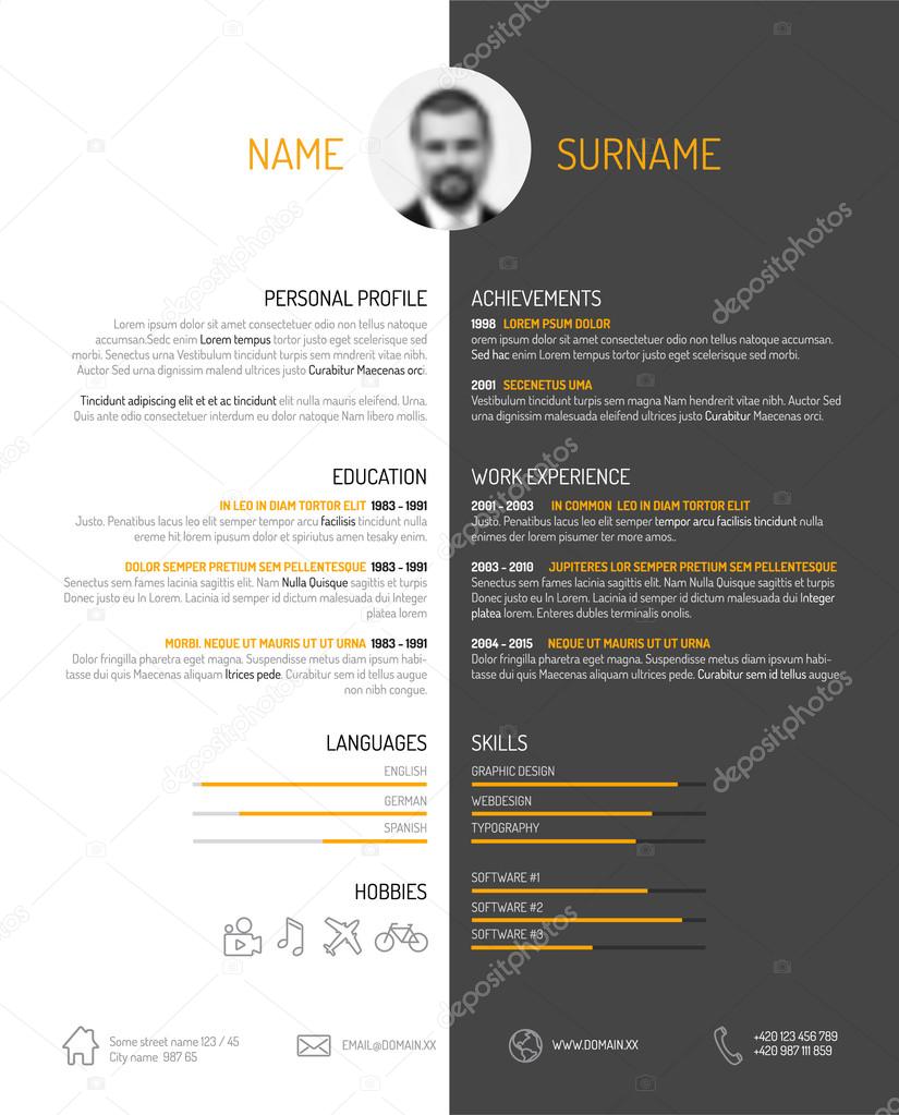 Cv resume template
