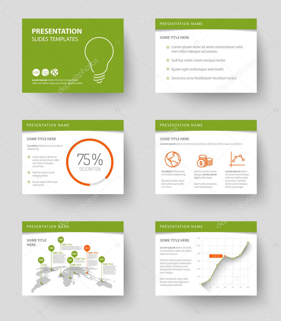 Slides with graphs and chart