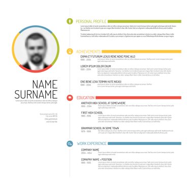 Minimalist cv resume template