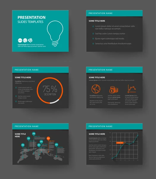 Modèle pour diapositives de présentation — Image vectorielle