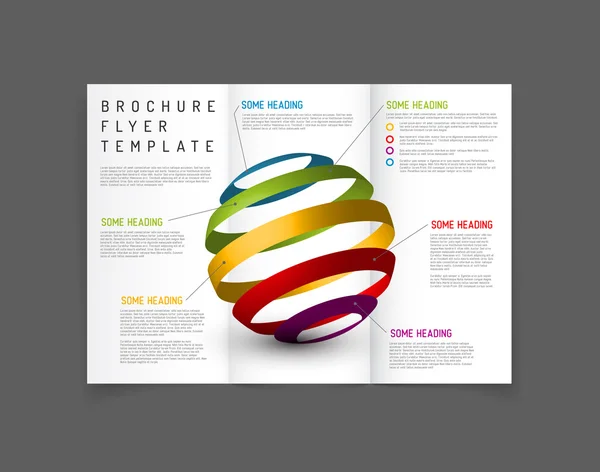 Modello di design della brochure a tre pieghe — Vettoriale Stock