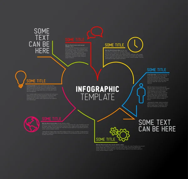 Liefde Infographic rapportsjabloon — Stockvector