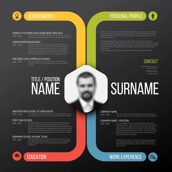 Plantilla de CV desig — Vector de stock