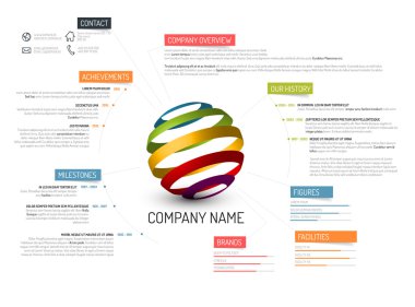 Company overview design template clipart