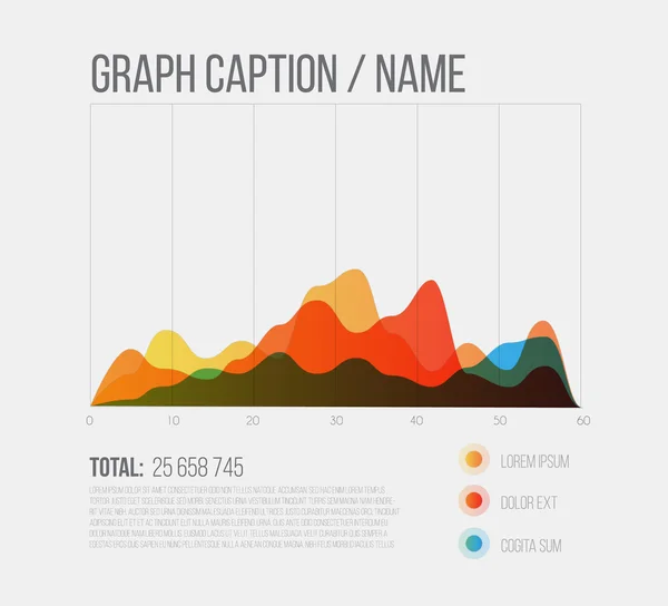 Statistieken kleurrijke grafiek sjabloon — Stockvector