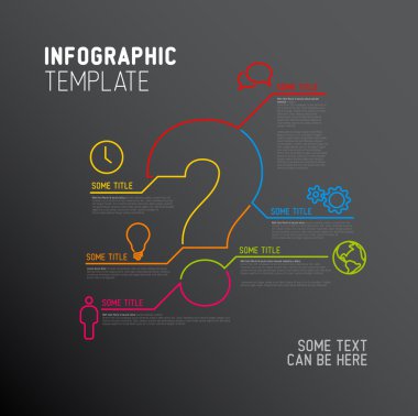 Soru işareti Infographic rapor şablonu
