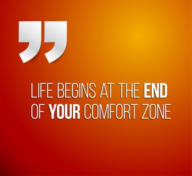 Minimalistic text lettering of an inspirational quotation