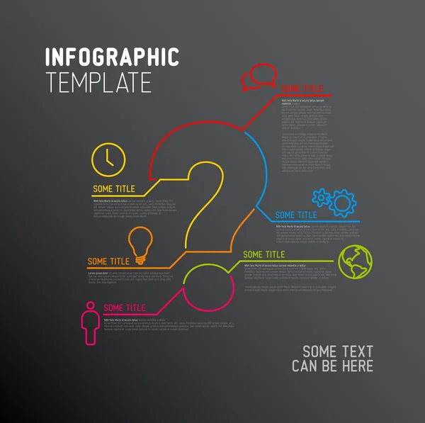 Question Mark Infographic report template — Stock Vector