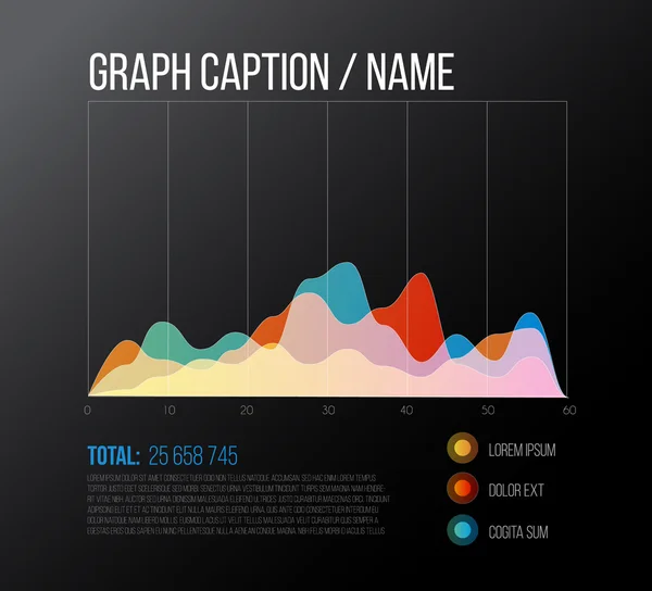 Plantilla gráfica estadística — Vector de stock