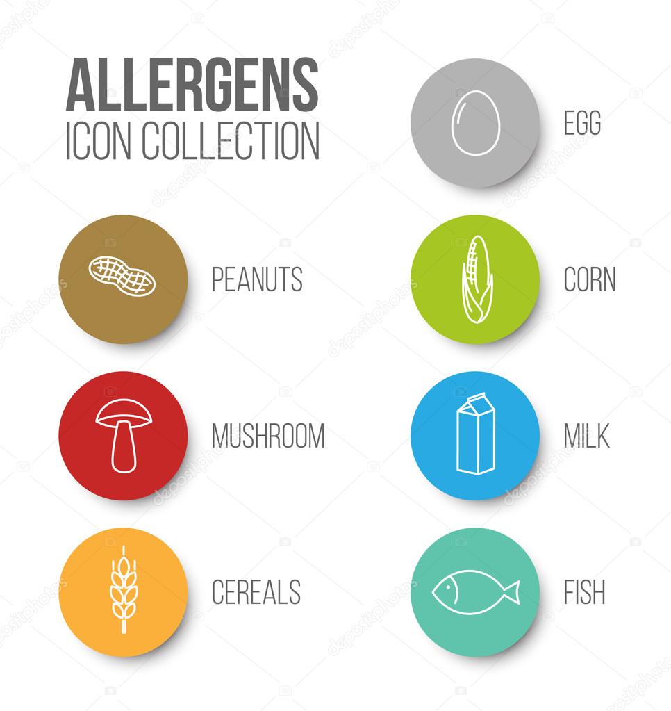 icons set for allergens