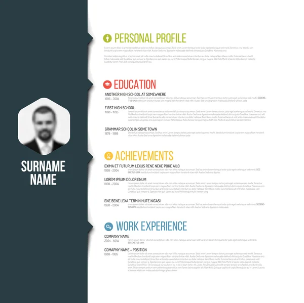 Resume template design — Stock Vector